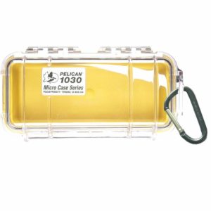 PELICAN MICRO CASE 1030-027-100, YELLOW/ CLEAR