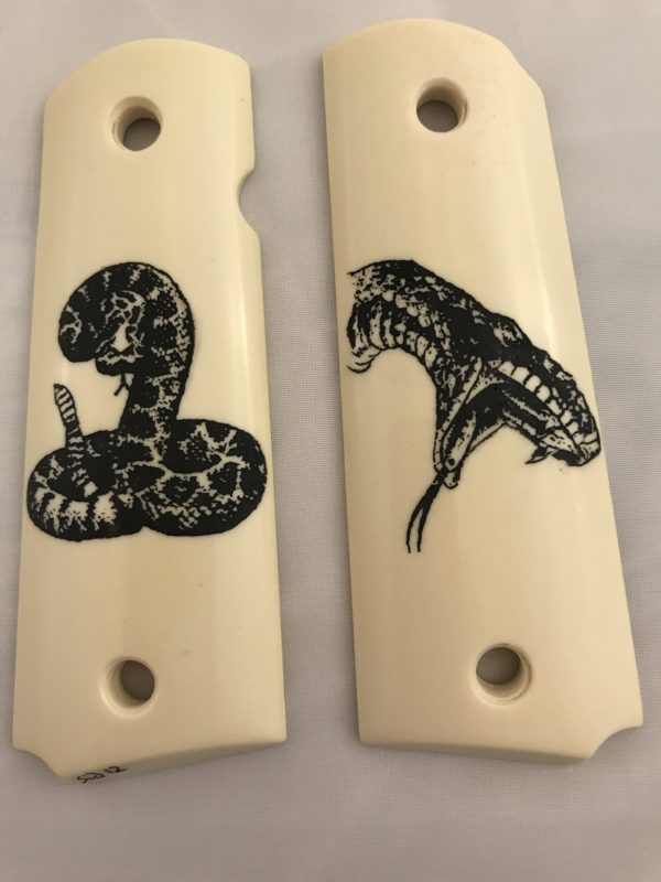 GOVERNMENT - FULL SIZE 1911 HANDGUN GRIP-RATTLESNAKE