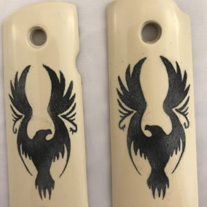 GOVERNMENT - FULL SIZE 1911 HANDGUN GRIP-BIRD IN FLIGHT