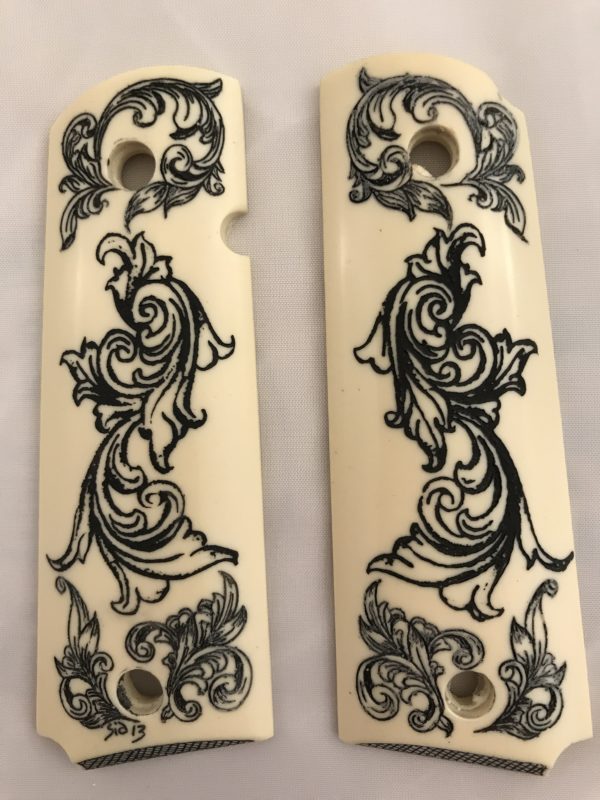 GOVERNMENT - FULL SIZE 1911 HANDGUN GRIP-FILIGREE