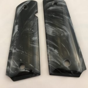ALTAMONT GOVERMENT MODEL 1911 POLYMER GRIP W/ AMBIDEXTROUS CUT- BLACK  PEARLIZED