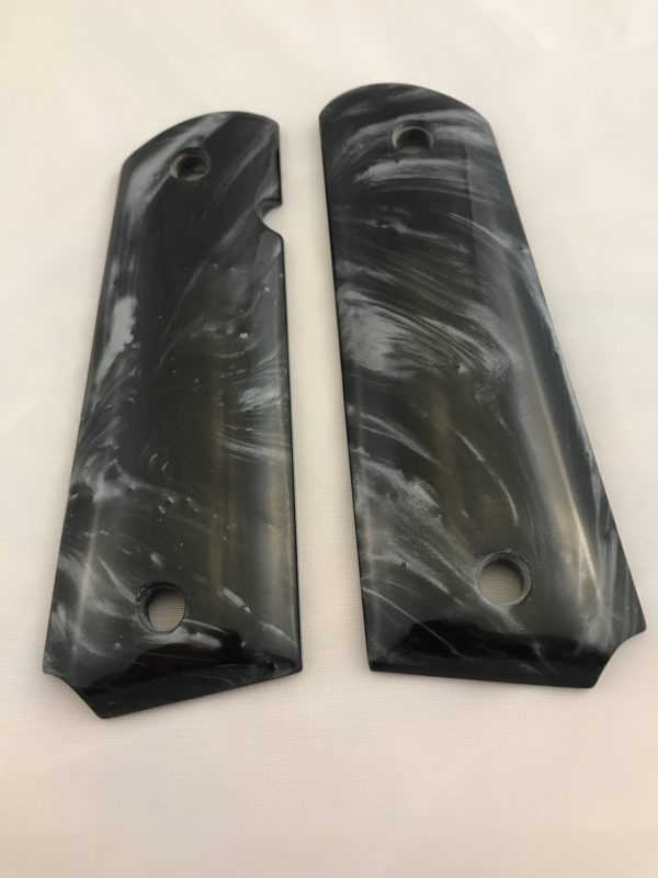 ALTAMONT GOVERMENT MODEL 1911 POLYMER GRIP W/ AMBIDEXTROUS CUT- BLACK  PEARLIZED