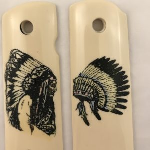 COMPACT SIZE 1911 HANDGUN GRIP-INDIAN DESIGN