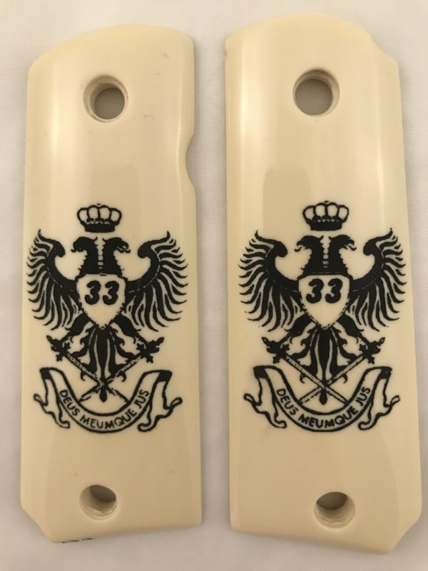 GOVERNMENT - FULL SIZE 1911 HANDGUN GRIP-FREE MASON