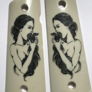 GOVERNMENT - FULL SIZE 1911 HANDGUN GRIPS - EVE IN THE GARDEN