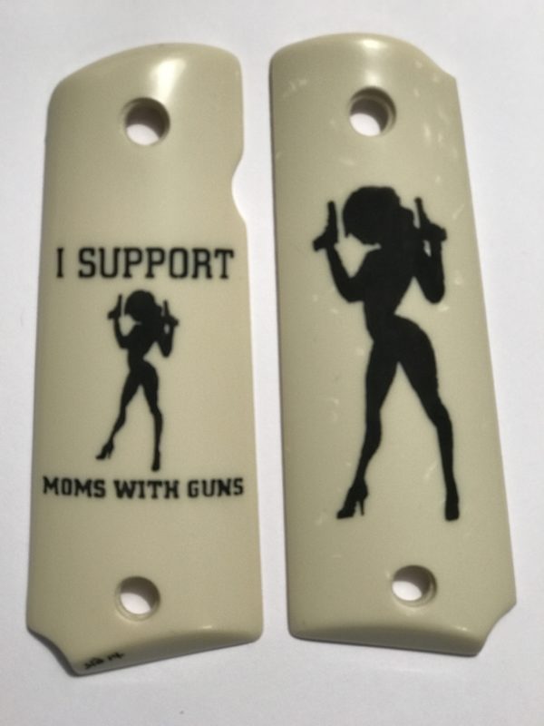 GOVERNMENT - FULL SIZE 1911 HANDGUN GRIPS - MOM'S WITH GUNS