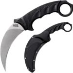 COLD STEEL TIGER STONEWASHED FIXED BLADE KARAMBIT WITH PLAIN EDGE