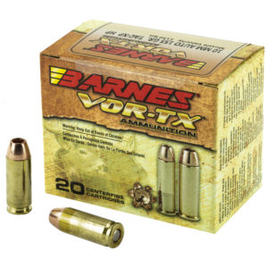 BARNES VOR-TX 10MM 155 GRAIN XPB JACKETED HOLLOW POINT 20 ROUND BOX
