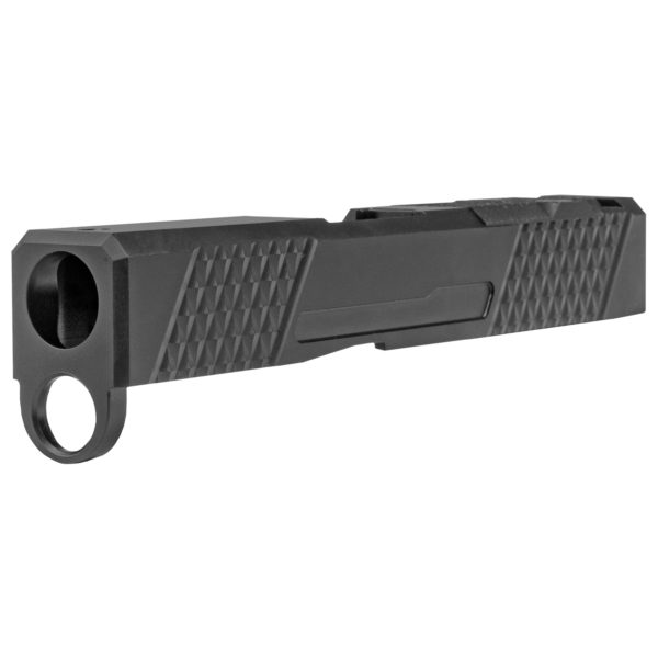 GREY GHOST PRECISION STRIPPED SLIDE RMS-C OPTIC CUT FOR GLOCK 43/43X BLACK DLC
