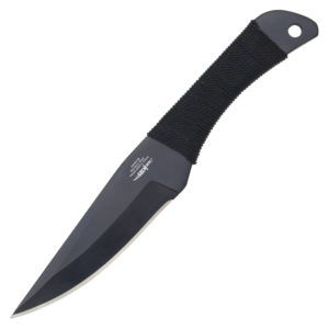 GIL HIBBEN LARGE THROWING KNIVES TRIPLE SET NON-SLIP CORD-WRAPPED GRIP BLACK