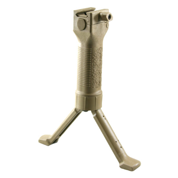 GRIP POD MILITARY VERTICAL FORWARD GRIP FITS PICATINNY STEEL REINFORCED LEGS TAN FINISH
