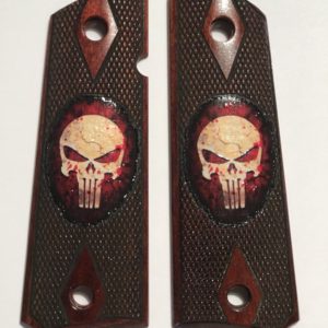 GOVERNMENT - FULL SIZE 1911 HANDGUN GRIP - PUNISHER RED