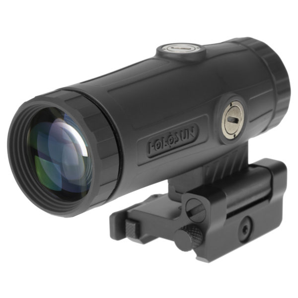 HOLOSUN HM3X 3 POWER MAGNIFIER WITH 28 OBJECTIVE QR SIDE FLIP MOUNT AND 1/3 CO-WITNESS