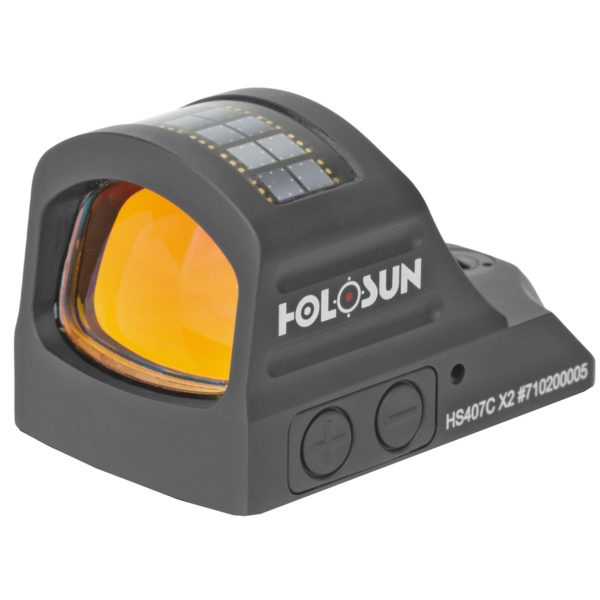 HOLOSUN 407C-X2 Red DOT 2 MOA SIDE BATTERY SOLAR FAILSAFE & SHAKE AWAKE