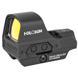 HOLOSUN HS510C RED DOT SIGHT 65 MOA RING 2 MOA DOT WITH SOLAR FAILSAFE & SHAKE AWAKE TECHNOLOGY IN BLACK