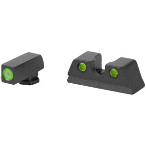 MEPROLIGHT HYPER-BRIGHT TRITIUM SIGHTS GREEN FRONT/GREEN REAR GLOCK 42 43x 43 48