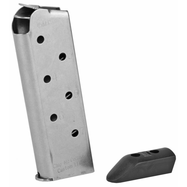 CHIP MCCORMICK MATCH GRADE COMPACT 1911 MAGAZINE 45 ACP WITH BASE PAD 7 ROUND CAPACITY