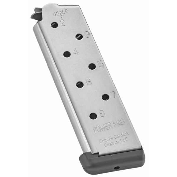 CHIP MCCORMICK POWER MAG PLUS FULL SIZE 1911 MAGAZINE 45 ACP WITH 8 ROUND CAPACITY
