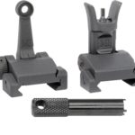 MIDWEST INDUSTRIES FLIP-UP LOW PROFILE COMBAT RIFLE SIGHTS FRONT-REAR
