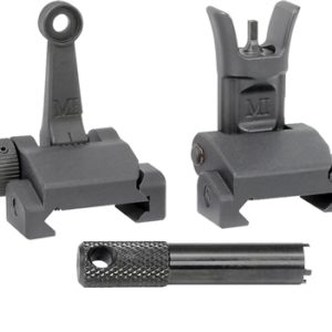 MIDWEST INDUSTRIES FLIP-UP LOW PROFILE COMBAT RIFLE SIGHTS FRONT-REAR