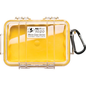 PELICAN MICRO CASE 1020, INTERIOR 5.31"x3.56"x1.68" YELLOW/CLEAR