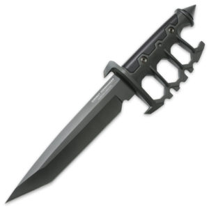 COMBAT COMMANDER BRASS KNUCKLE TRENCH KNIFE W/ SHEATH