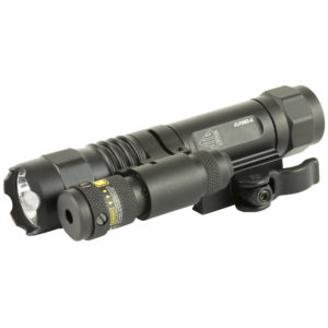 LEAPERS UTG FLASHLIGHT/RED LASER COMBO FOR RIFLE W/ QUICK DETACH MOUNT