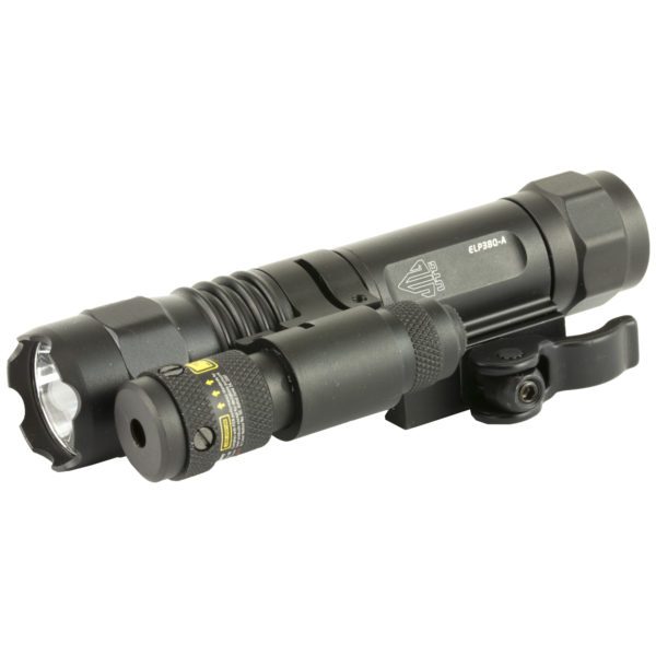 LEAPERS UTG FLASHLIGHT/RED LASER COMBO FOR RIFLE W/ QUICK DETACH MOUNT