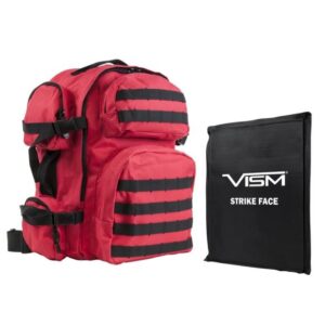 VISM 2911 TACTICAL BACKPACK W/ BALLISTIC SOFT PANEL ARMOR LEVEL IIIA 10”X12”
