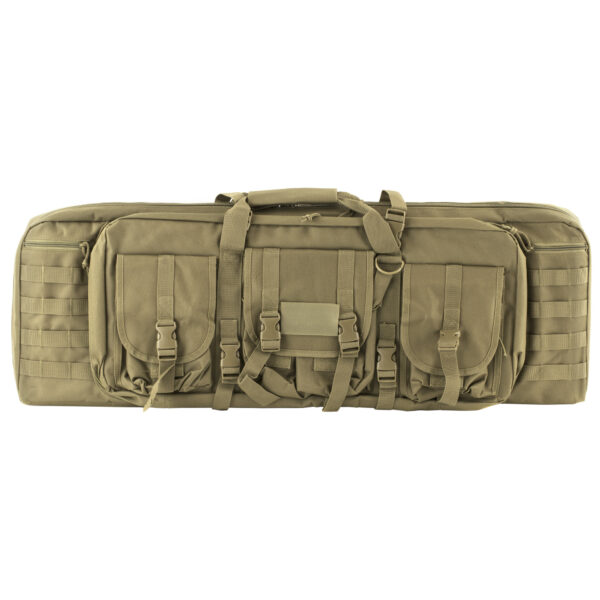 NCSTAR-VISM DOUBLE CARBINE RIFLE CASE 36” IN BLACK-TAN-DIGITAL CAMO