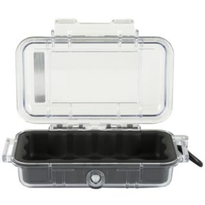 PELICAN CASE 1040 6.5"X3.9"X1.7", WL/WI BLK/ CLR, YEL/ CLR, SOLID BLACK