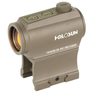 HOLOSUN HE403B-GR-FDE MICRO GREEN DOT SIGHT 2 MOA DOT WITH SHAKE AWAKE & NIGHT VISION COMPATIBLE IN FDE