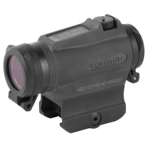 HOLOSUN HE515CT-RD MICRO RED DOT SIGHT 65 MOA CIRCLE 2 MOA DOT SOLAR FAILSAFE WITH SHAKE AWAKE & NIGHT VISION COMPATIBLE IN BLACK