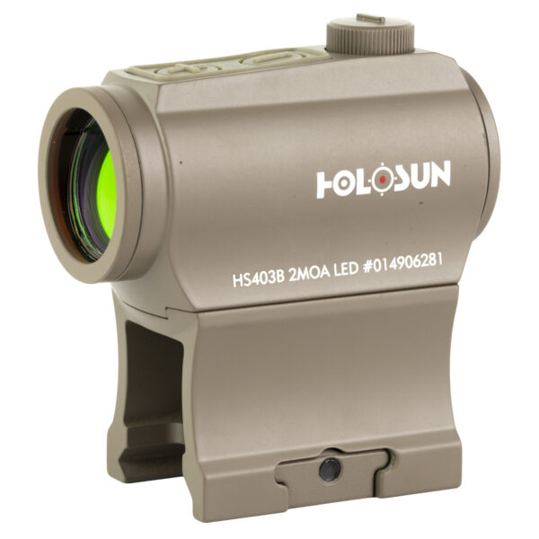 HOLOSUN HS403B MICRO RED DOT SIGHT 2 MOA WITH SHAKE AWAKE TECHNOLOGY IN FLAT DARK EARTH
