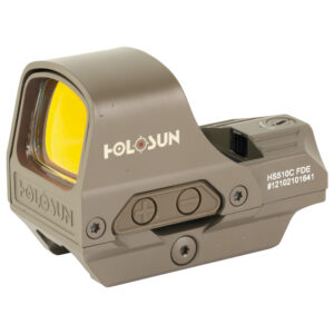 HOLOSUN HS510C RED DOT SIGHT 65 MOA RING 2 MOA DOT WITH SOLAR FAILSAFE & SHAKE AWAKE TECHNOLOGY FDE