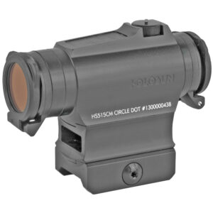 HOLOSUN HS515CM MICRO RED DOT SIGHT 65 MOA CIRCLE 2 MOA DOT WITH SOLAR POWER & SHAKE AWAKE TECHNOLOGY IN BLACK