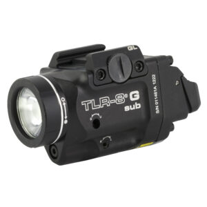STREAMLIGHT TLR-8 G-SUB WEAPON LIGHT WITH GREEN LASER FITS GLOCK 43X-48 MOS 500 LUMENS HI-LO SWITCHES