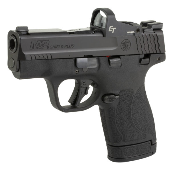 SMITH & WESSON SHIELD PLUS M&P9 MICRO COMPACT 9MM 3.1" WITH CRIMSON TRACE RED DOT 13-10 ROUND MAGAZINES THUMB SAFETY NIGHT SIGHTS