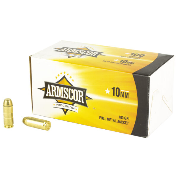 ARMSCOR AMMUNITION 10MM 180 GRAIN FMJ 100 ROUND BOX