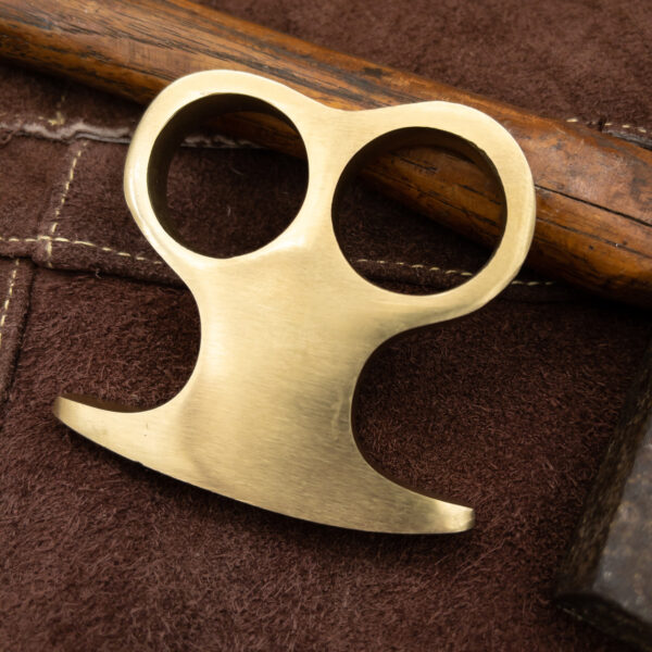 TWO-FINGER SOLID BRASS KNUCKLE