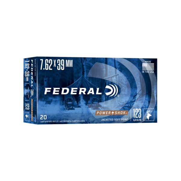 FEDERAL POWERSHOK 7.62X39 123 GRAIN SOFT POINT 20/200