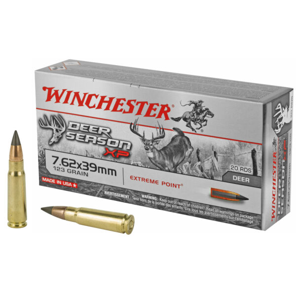 WINCHESTER AMMUNITION DEER SEASON 7.62X39 123 GRAIN 20/200