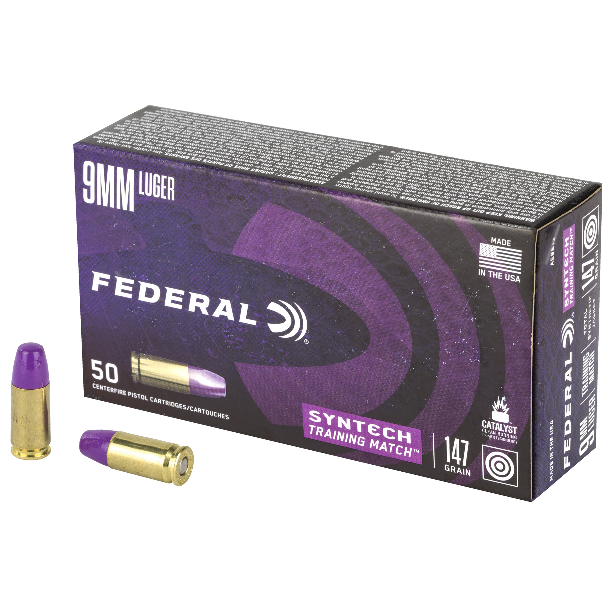 FEDERAL AE 9MM 147GR TRN MTCH TSJ 50 500