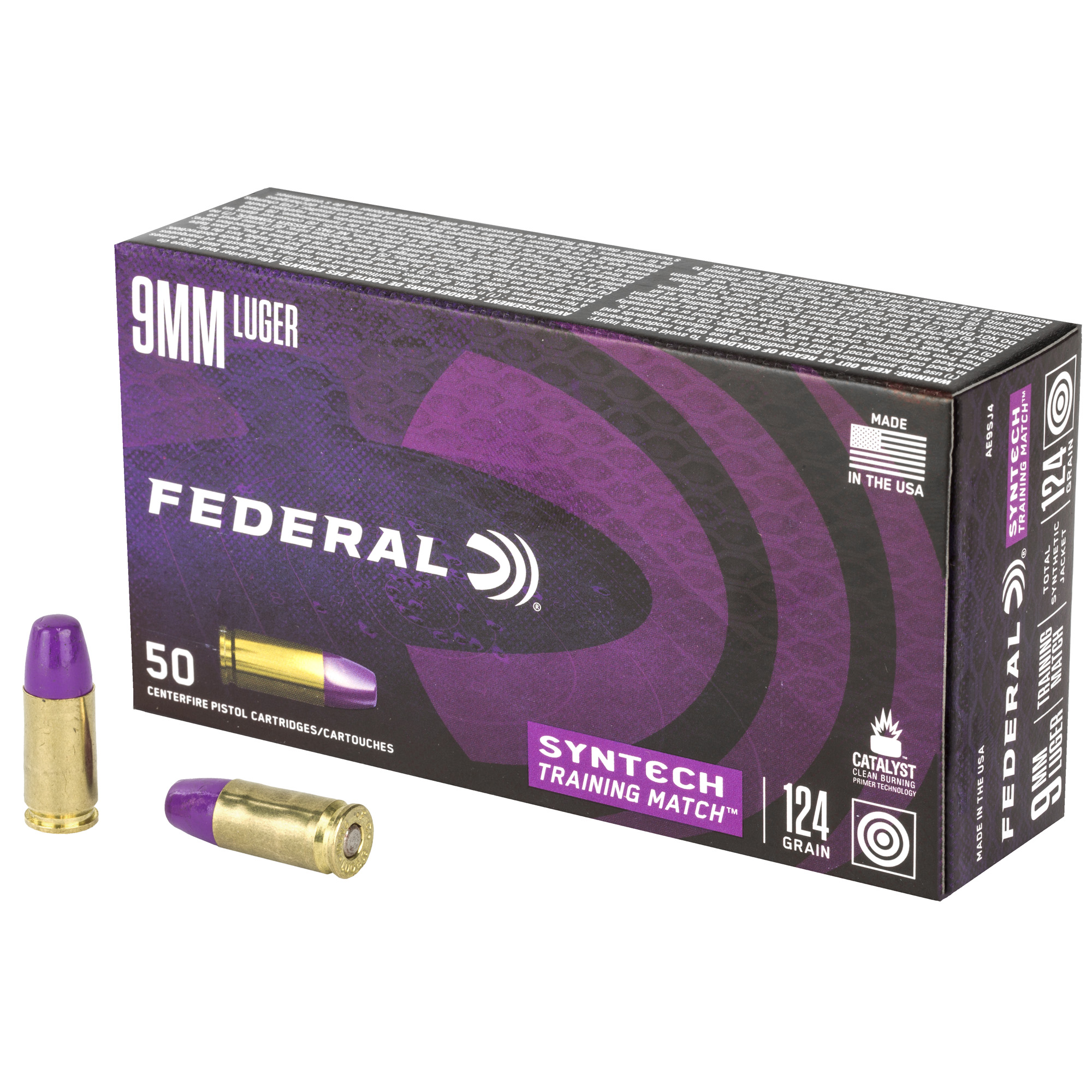 FEDERAL AE 9MM 124GR TRN MTCH TSJ 50 500