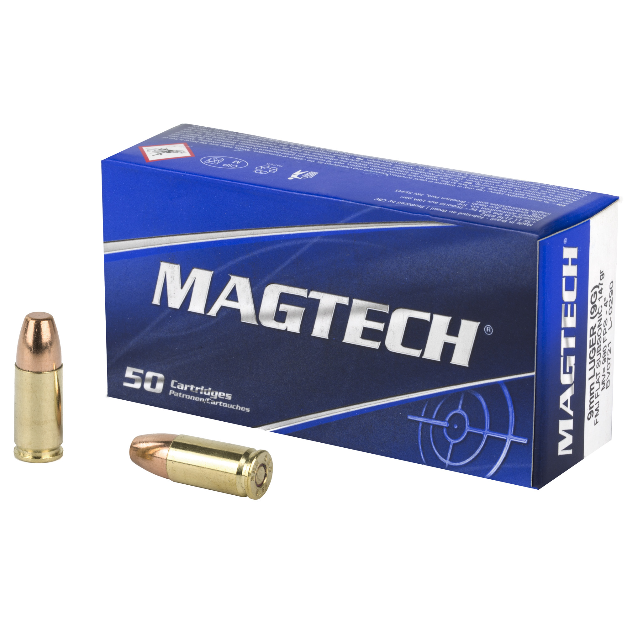 MAGTECH 9MM 147GR FMJ SUB 50 1000
