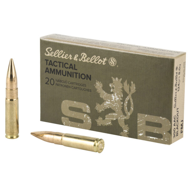 SELLIER & BELLOT 300 BLACKOUT 124 GRAIN FMJ 20 ROUND BOX
