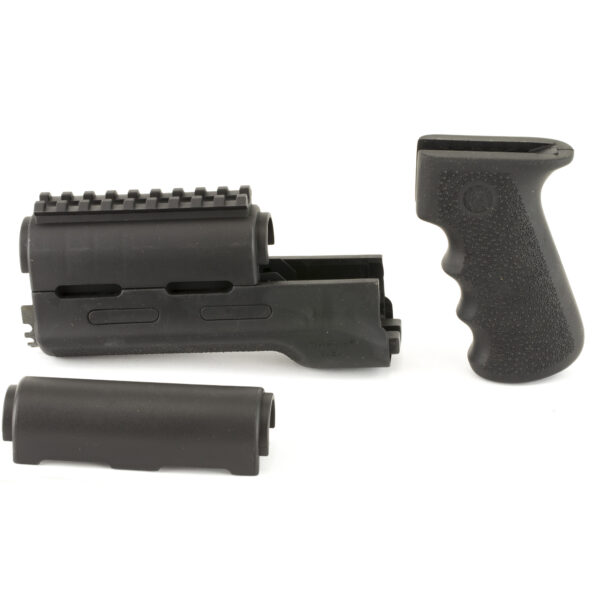 HOGUE AK-47-AK-74 OVER MOLDED RIFLE GRIP-FOREND KIT IN BLACK
