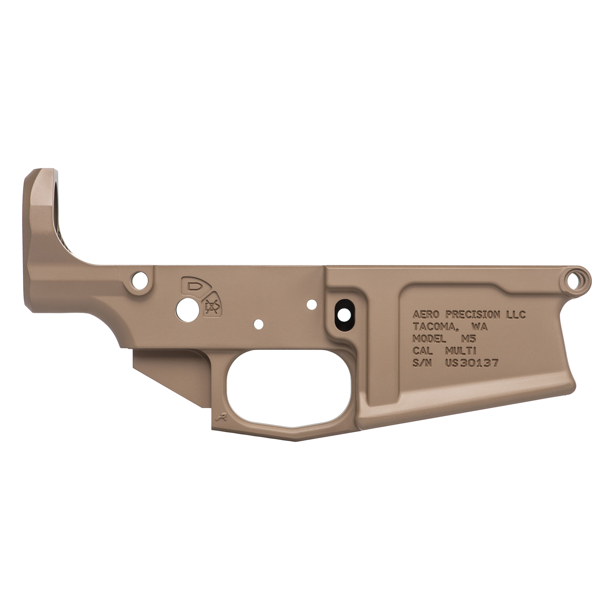 AERO PRECISION M5 AR10 STRIPPED LOWER RECEIVER FOR 308 WINCHESTER-7.62NATO ANODIZED FINISH FDE
