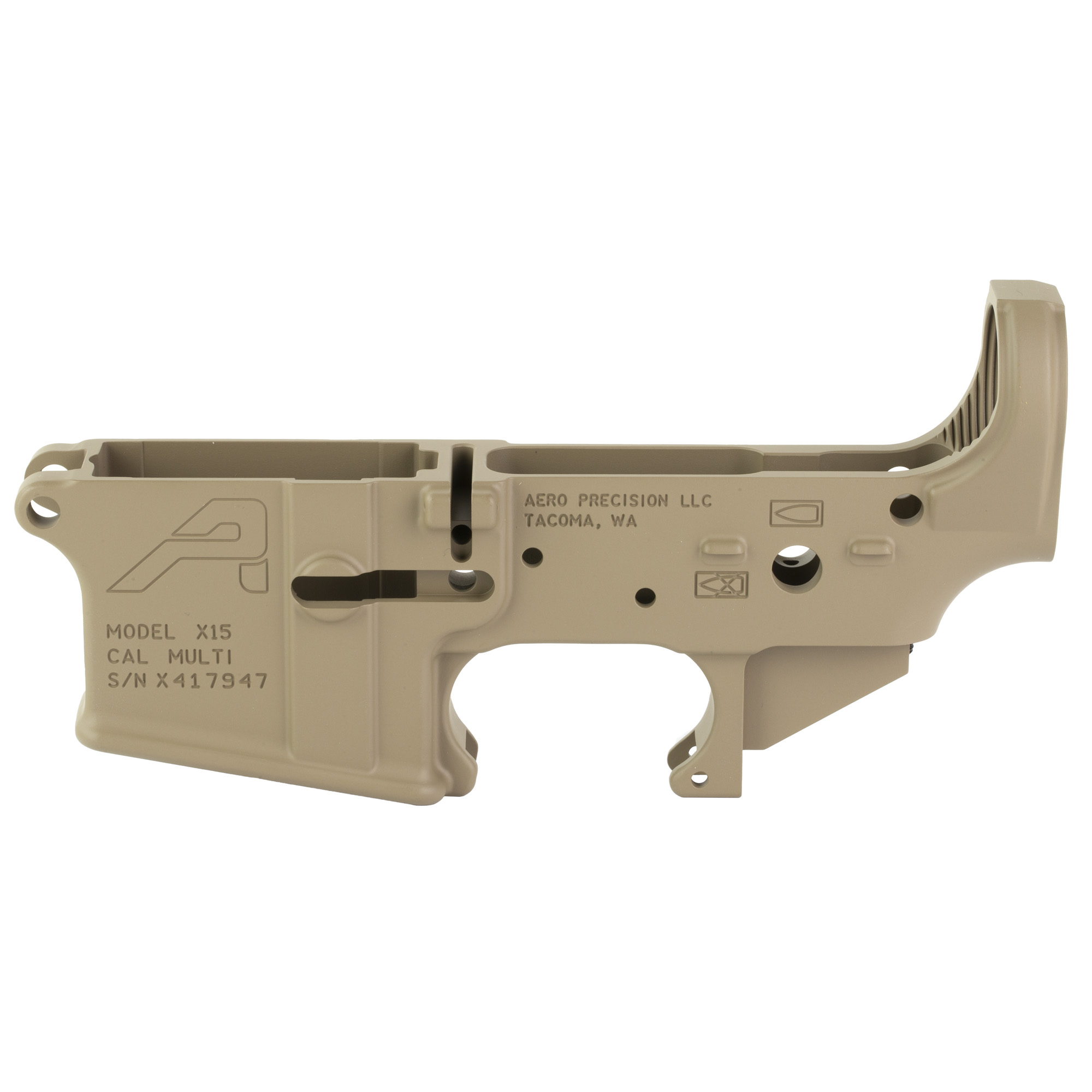 AERO PRECISION X15 GEN 2 STRIPPED LOWER RECEIVER FOR .223REMINGTON-556NATO CERAKOTE FINISH FDE