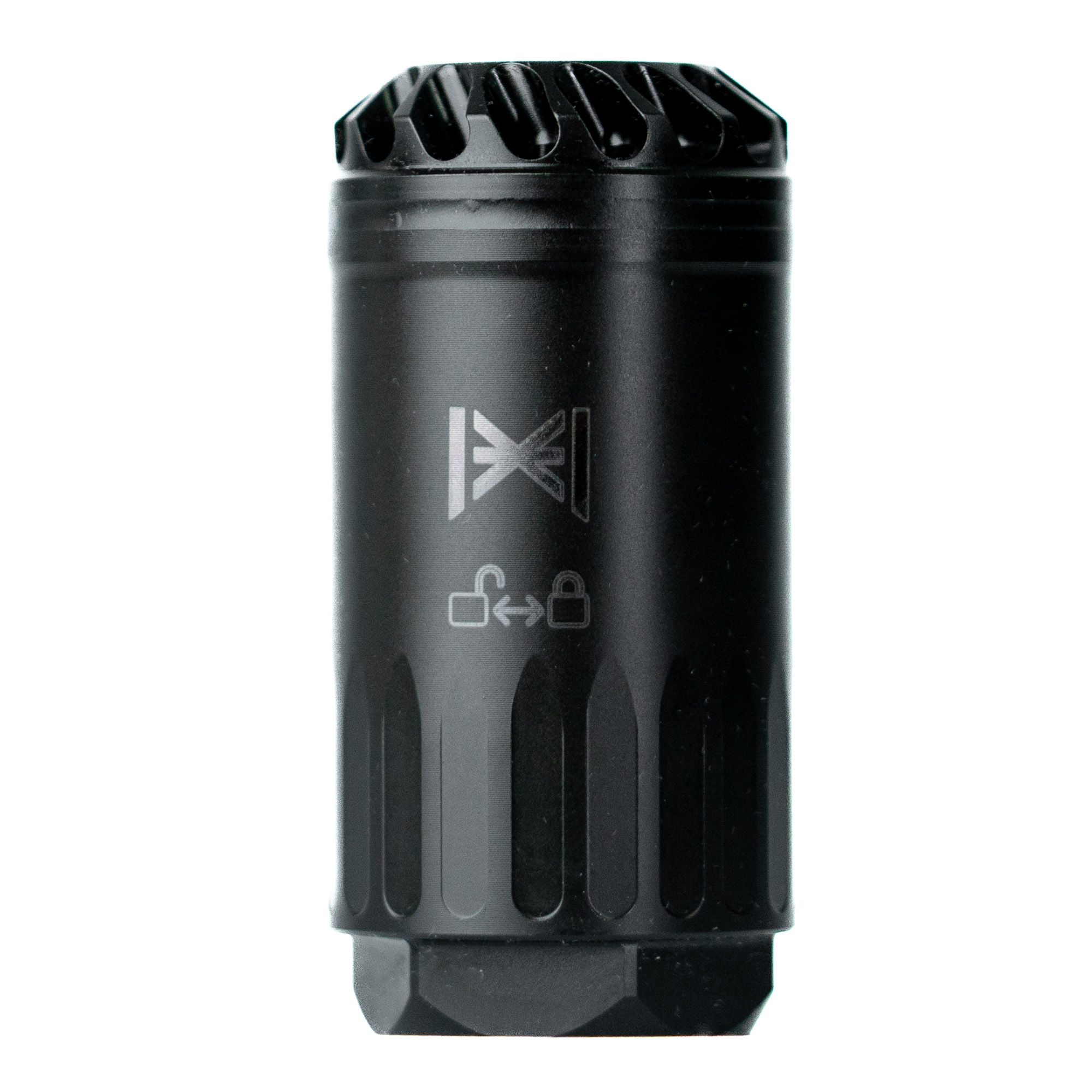 HUX BLASTPHEMY BLAST DEFLECTOR MULTI CALIBER MUZZLE DEVICE IN BLACK